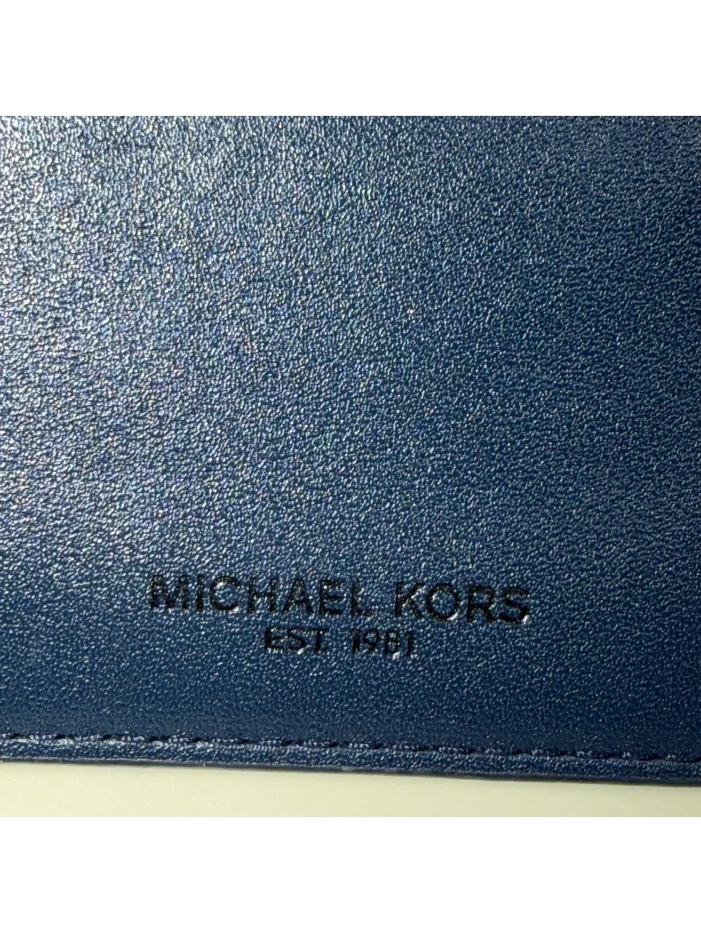 Michael Kors Navy Blue Leather Bifold Wallet Men’s